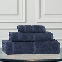 SUPERIOR® Mile Collection | 80% Cotton 20% Viscose 3-pc. Quick Dry Solid Bath Towel Set