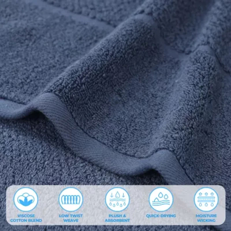 SUPERIOR® Mile Collection | 80% Cotton 20% Viscose 3-pc. Quick Dry Solid Bath Towel Set