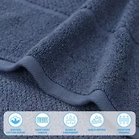 SUPERIOR® Mile Collection | 80% Cotton 20% Viscose 3-pc. Quick Dry Solid Bath Towel Set