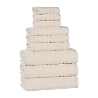SUPERIOR® Mika Collection | 80% Cotton 20% Viscose 9-pc. Quick Dry Solid Bath Towel Set