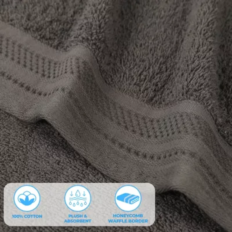 SUPERIOR® Honeycomb Collection | 100% Combed Cotton 6-pc. Solid Hand Towel