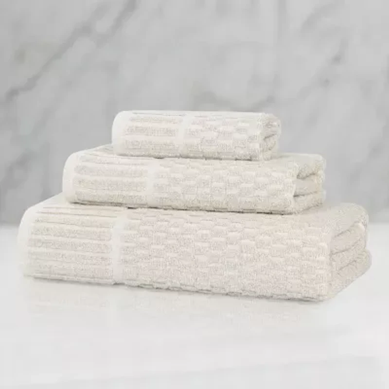 SUPERIOR® Juno Collection | 80% Cotton 20% Viscose 3-pc. Quick Dry Geometric Bath Towel Set