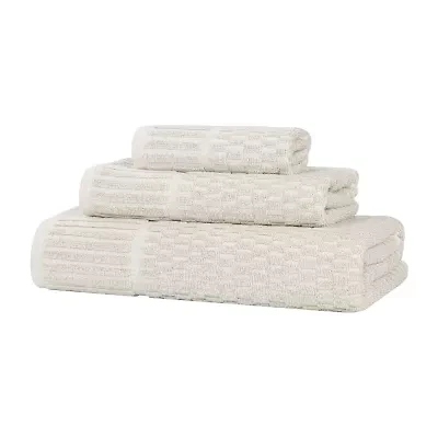 SUPERIOR® Juno Collection | 80% Cotton 20% Viscose 3-pc. Quick Dry Geometric Bath Towel Set