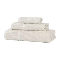 SUPERIOR® Juno Collection | 80% Cotton 20% Viscose 3-pc. Quick Dry Geometric Bath Towel Set