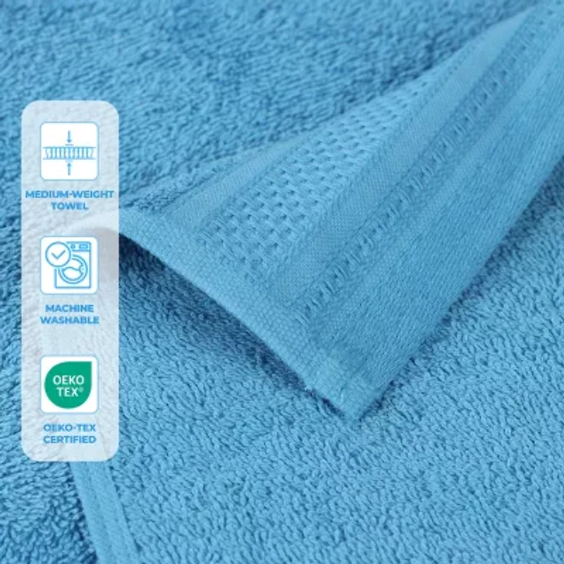 SUPERIOR® Honeycomb Collection | 100% Combed Cotton 6-pc. Quick Dry Solid Bath Towel Set