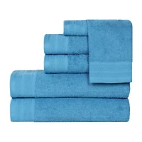 SUPERIOR® Honeycomb Collection | 100% Combed Cotton 6-pc. Quick Dry Solid Bath Towel Set