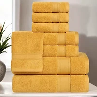 SUPERIOR® Belmont Collection | 100% Cotton 8-pc. Quick Dry Solid Bath Towel Set