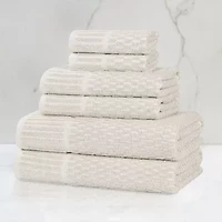 SUPERIOR® Juno Collection | 80% Cotton 20% Viscose 6-pc. Quick Dry Solid Bath Towel Set