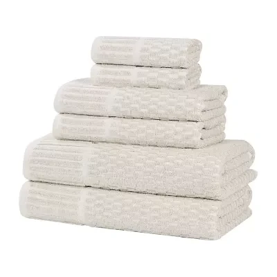 SUPERIOR® Juno Collection | 80% Cotton 20% Viscose 6-pc. Quick Dry Solid Bath Towel Set