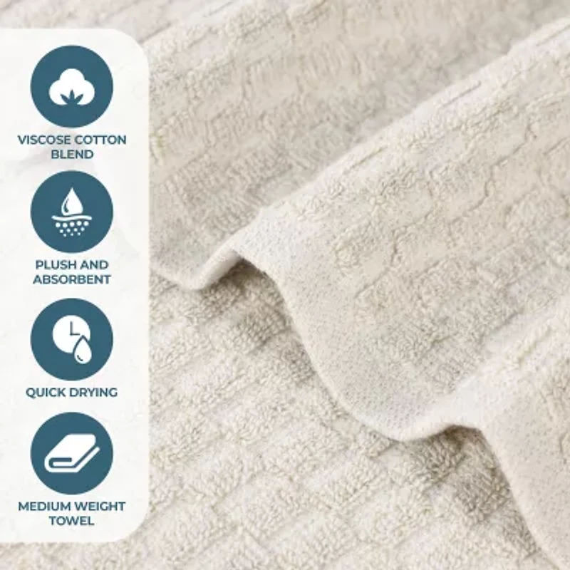 SUPERIOR® Juno Collection | 80% Cotton 20% Viscose 6-pc. Quick Dry Solid Bath Towel Set