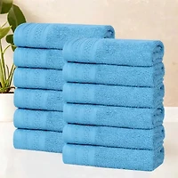 SUPERIOR® Honeycomb Collection | 100% Combed Cotton 12-pc. Quick Dry Washcloth
