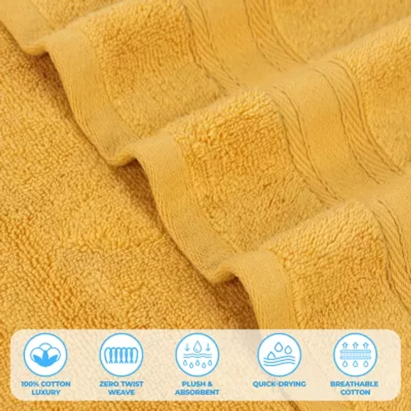 SUPERIOR® Belmont Collection | 100% Cotton 6-pc. Quick Dry Solid Bath Towel Set