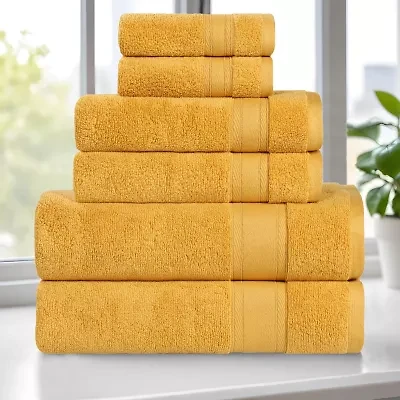 SUPERIOR® Belmont Collection | 100% Cotton 6-pc. Quick Dry Solid Bath Towel Set