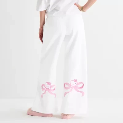 Grayson Threads, The Label Womens Juniors Straight Mid Rise Hello Kitty Pull-On Pant