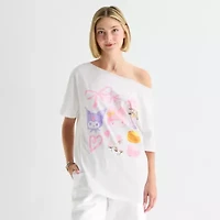 Grayson Threads, The Label Womens Juniors Crew Neck Short Sleeve Hello Kitty Graphic T-Shirt