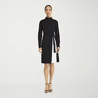 Maggy London Intl Womens Long Sleeve Midi Fit + Flare Dress