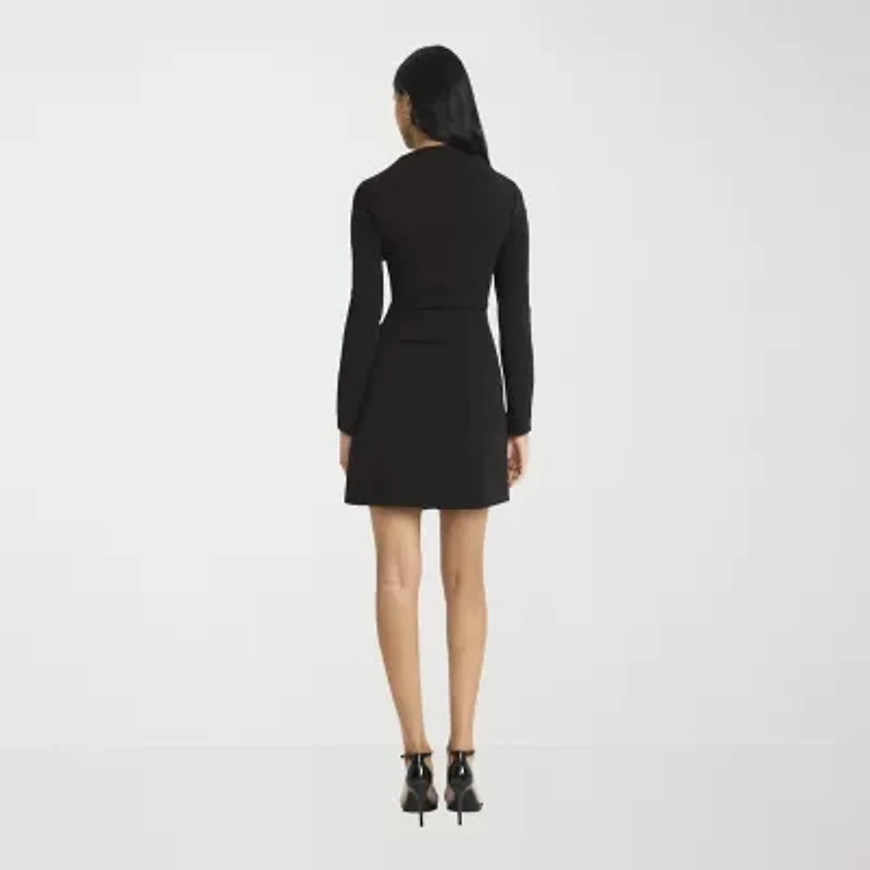 Donna Morgan Womens Long Sleeve Sheath Dress