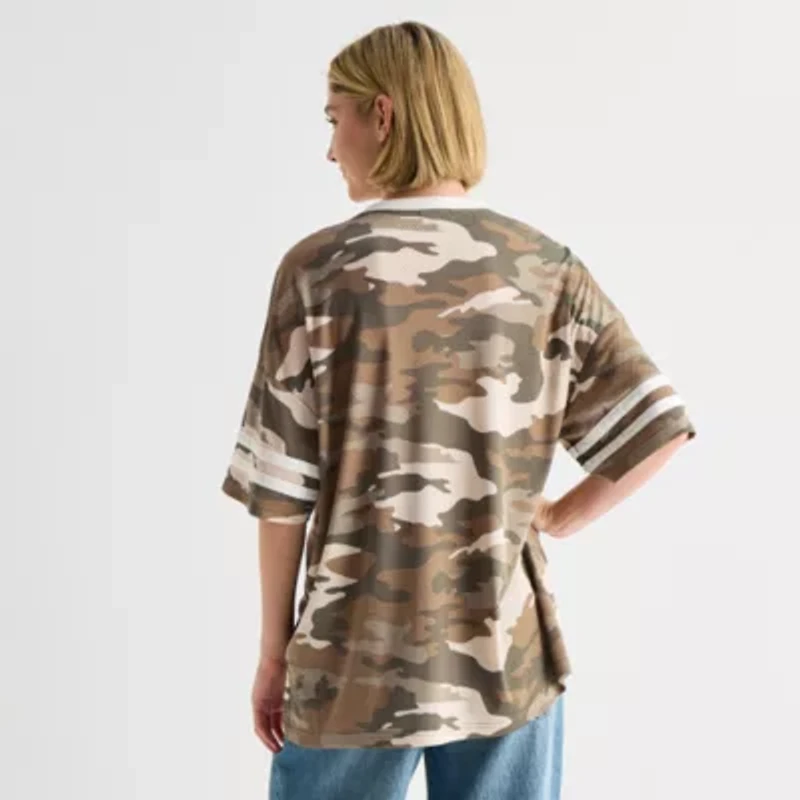 Forever 21 Womens Juniors V Neck Short Sleeve Jersey