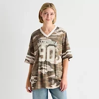 Forever 21 Womens Juniors V Neck Short Sleeve Jersey