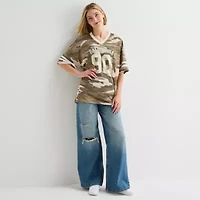 Forever 21 Womens Juniors V Neck Short Sleeve Jersey