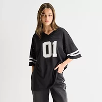 Forever 21 Womens Juniors V Neck Short Sleeve Jersey