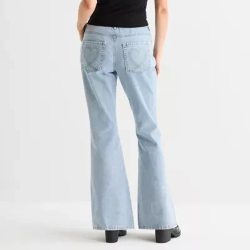 Forever 21 Womens Juniors Low Rise Flare Leg Jean