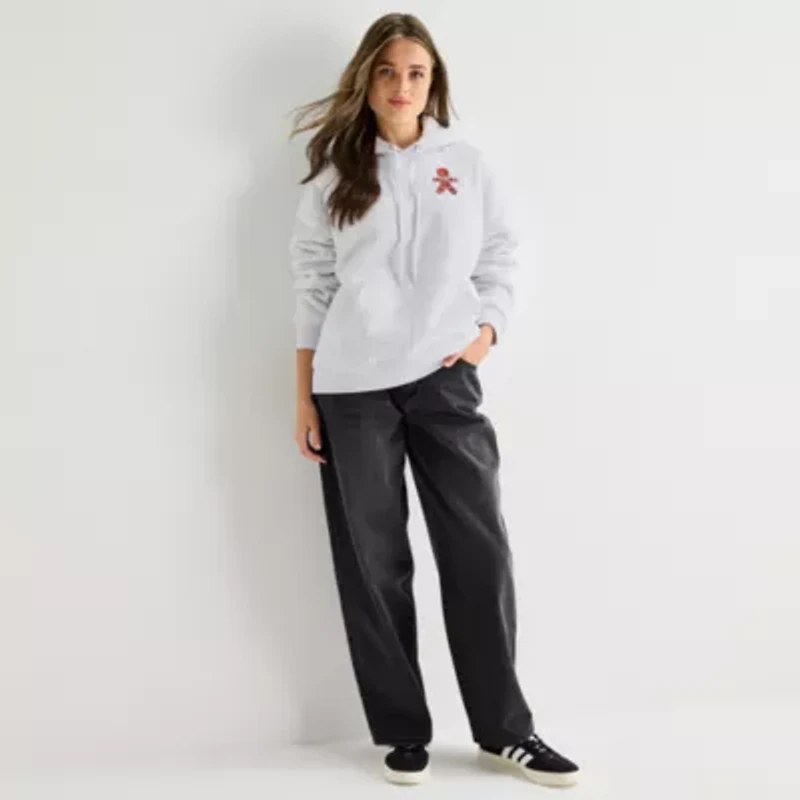 Forever 21 Juniors Womens Hooded Long Sleeve Pullover Sweater