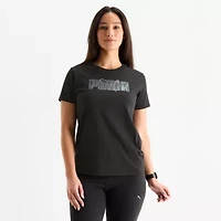 PUMA Womens Crew Neck Short Sleeve Active T-Shirt