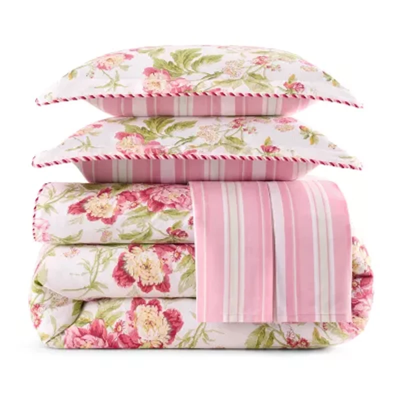 Waverly Forever Peony 4pc 4-pc. Comforter Set