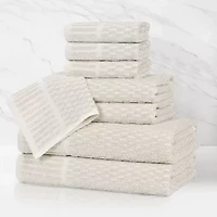 SUPERIOR® Juno Collection | 80% Cotton 20% Viscose 8-pc. Quick Dry Solid Bath Towel Set