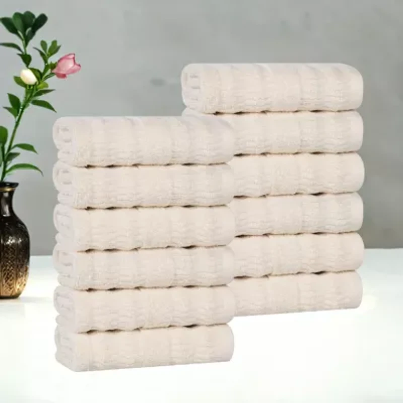 SUPERIOR® Mika Collection | 80% Cotton 20% Viscose 12-pc. Quick Dry Washcloth