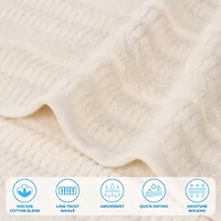 SUPERIOR® Mika Collection | 80% Cotton 20% Viscose 12-pc. Quick Dry Washcloth