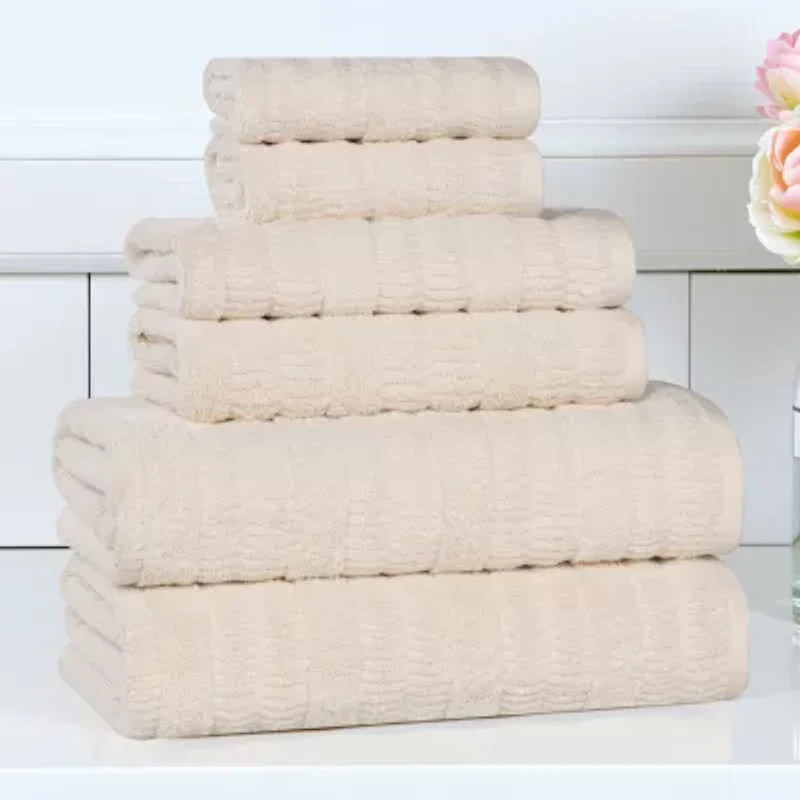 SUPERIOR® Mika Collection | 80% Cotton 20% Viscose -pc. Quick Dry Solid Bath Towel Set