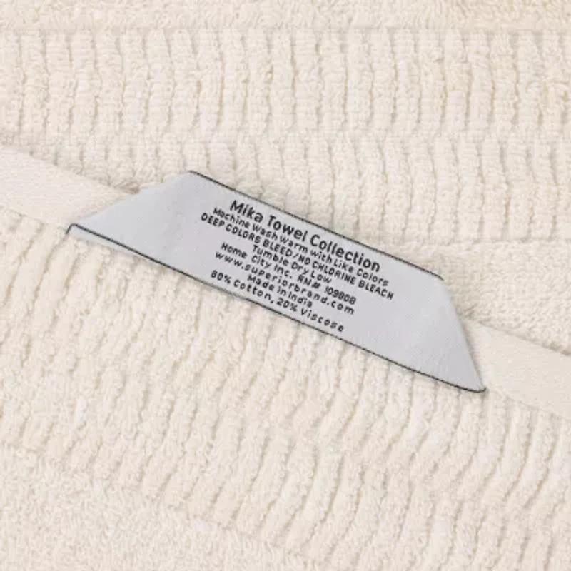 SUPERIOR® Mika Collection | 80% Cotton 20% Viscose -pc. Quick Dry Solid Bath Towel Set