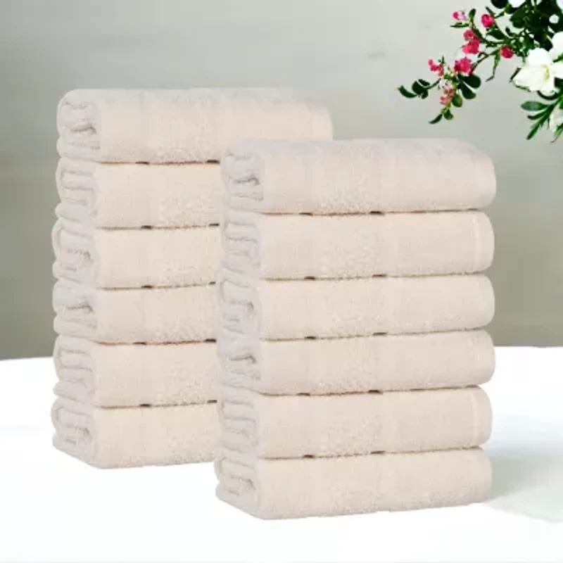 SUPERIOR® Mile Collection | 80% Cotton 20% Viscose 12-pc. Quick Dry Washcloth