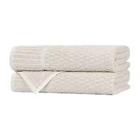 SUPERIOR® Juno Collection | 80% Cotton 20% Viscose 2-pc. Quick Dry Checked Bath Towel