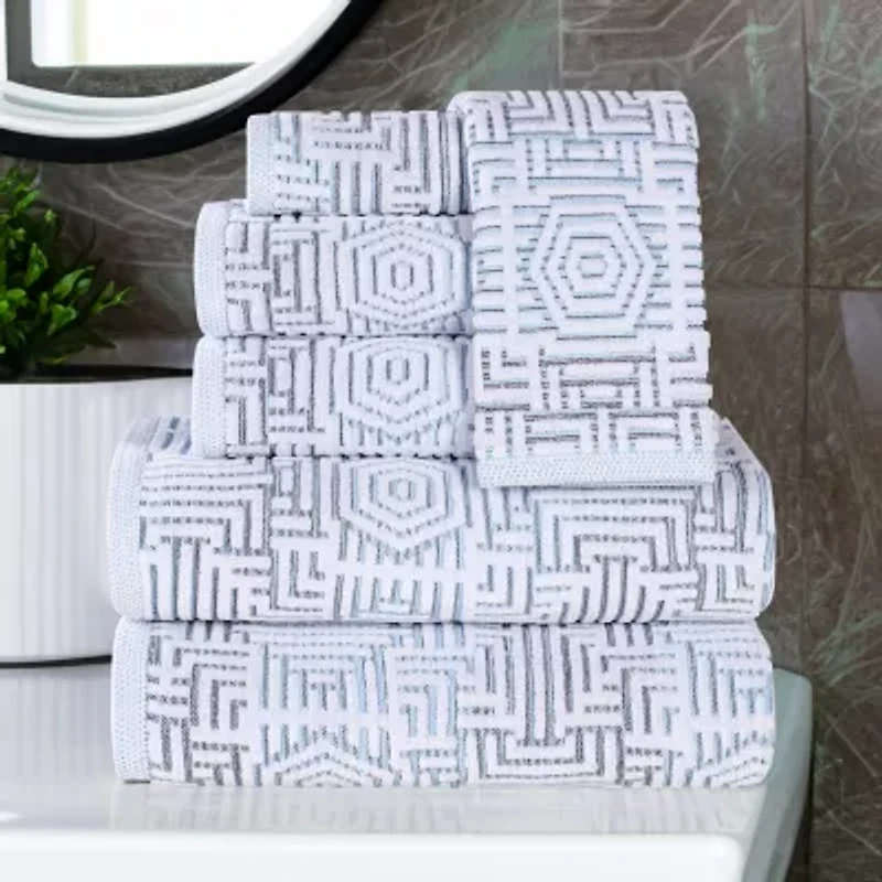 SUPERIOR® Jasper Collection | 100% Cotton 6-pc. Quick Dry Solid Bath Towel Set