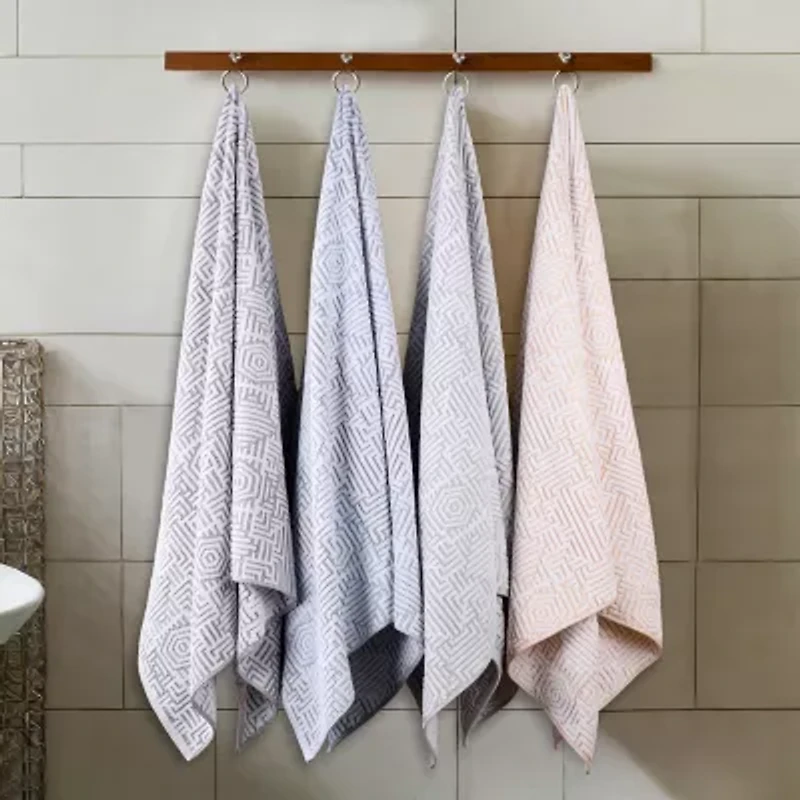 SUPERIOR® Jasper Collection | 100% Cotton 6-pc. Geometric Hand Towel