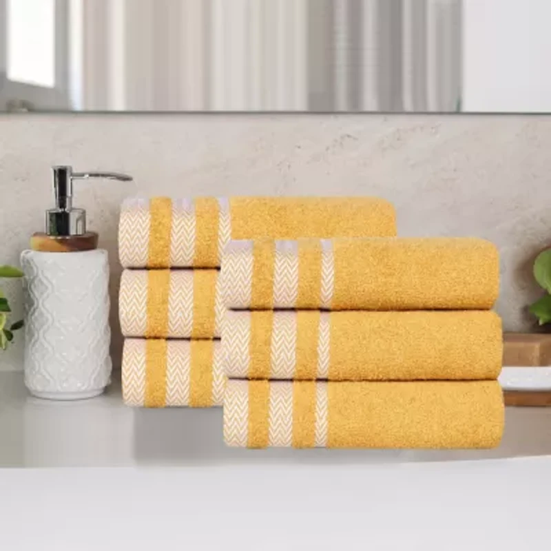 SUPERIOR® Hays Collection | 100% Cotton 6-pc. Solid Hand Towel