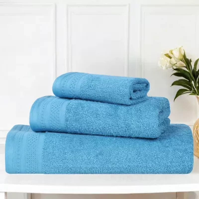 SUPERIOR® Honeycomb Collection | 100% Combed Cotton 3-pc. Quick Dry Bath Towel Set