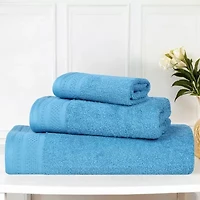 SUPERIOR® Honeycomb Collection | 100% Combed Cotton 3-pc. Quick Dry Bath Towel Set