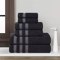 SUPERIOR® Brea Collection | 100% Cotton 6-pc. Quick Dry Solid Bath Towel Set