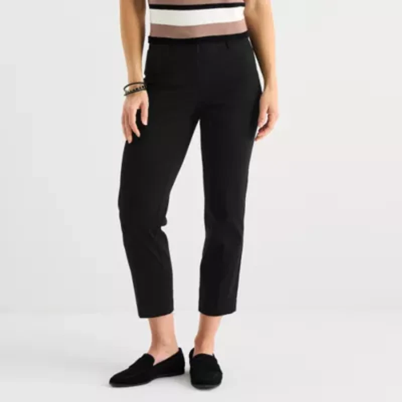 Liz Claiborne Womens Ankle Mid Rise Pant