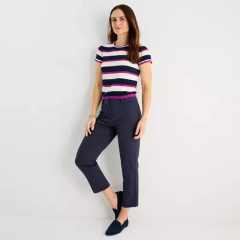Liz Claiborne Emma Womens Slim Mid Rise Ankle Pant