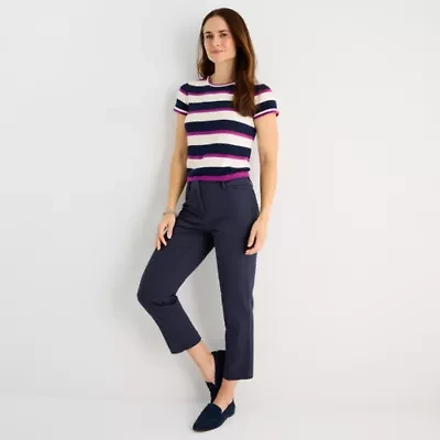 Liz Claiborne Emma Womens Slim Mid Rise Ankle Pant