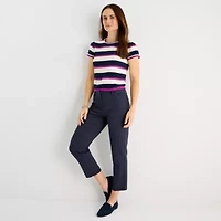 Liz Claiborne Emma Womens Slim Mid Rise Ankle Pant