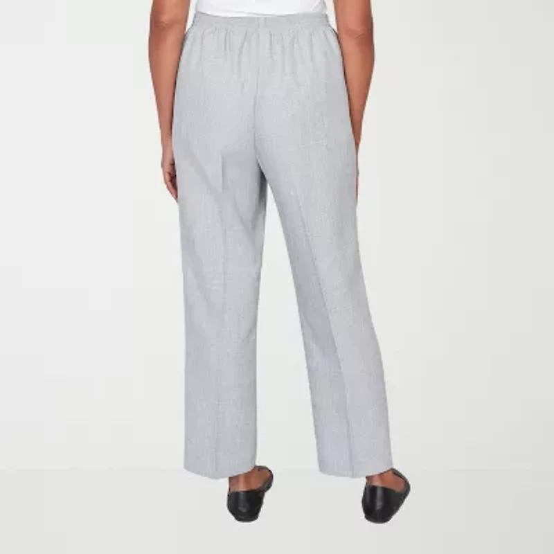 Alfred Dunner Al Fresco Womens Straight Mid Rise Pull-On Pant