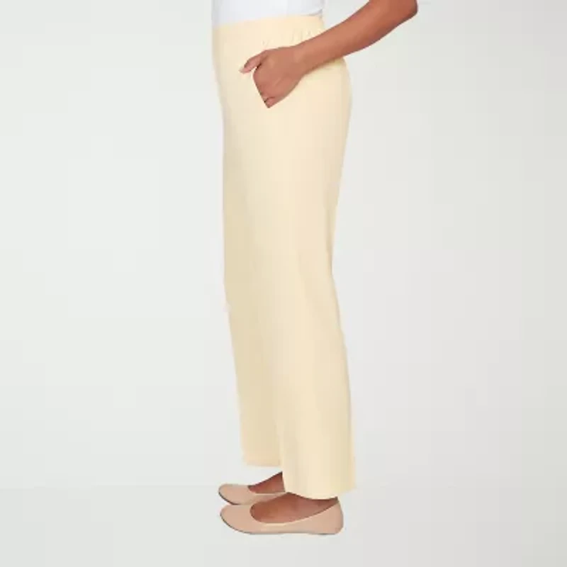 Alfred Dunner Al Fresco Womens Straight Mid Rise Pull-On Pant