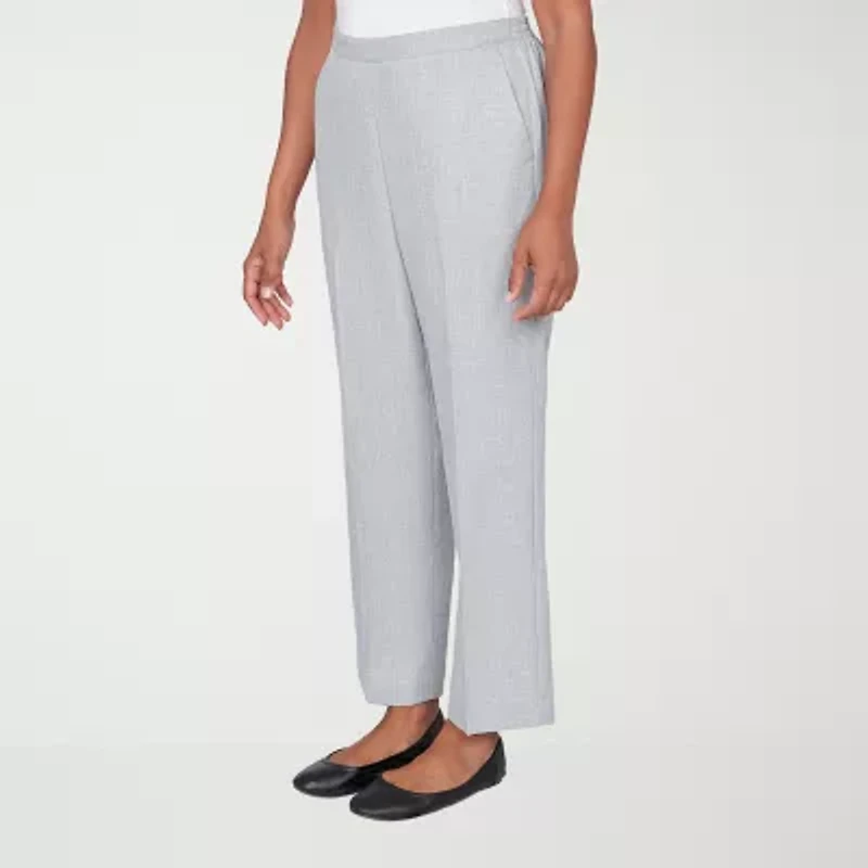 Alfred Dunner Al Fresco Womens Straight Mid Rise Pull-On Pant