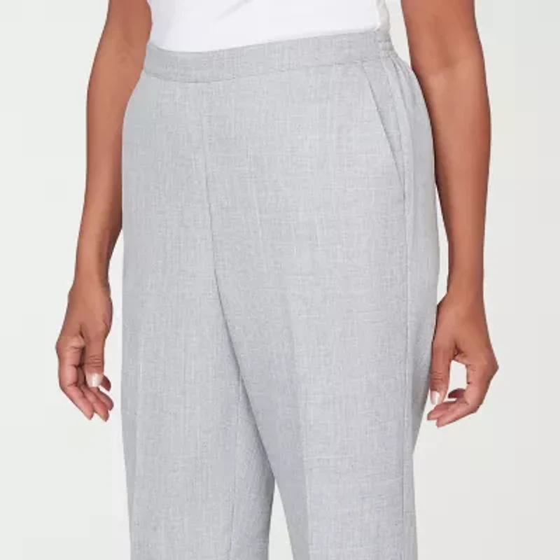Alfred Dunner Al Fresco Womens Straight Mid Rise Pull-On Pant